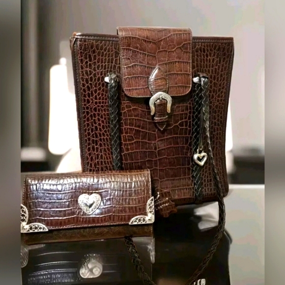 Brighten Unique Vintage Featured in Ad Inserts Leather Luxury Purse Bag Tote Set - Picture 15 of 16